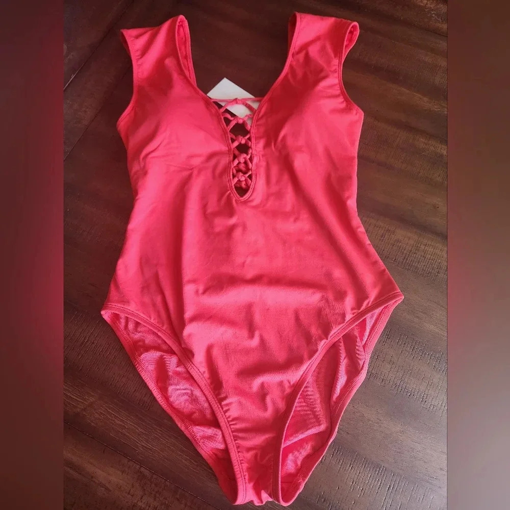 Coral One‎ Peice Swimsuit Sz 10 NWT